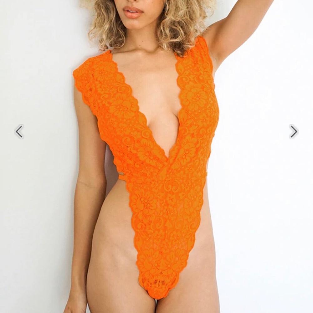 ❌SOLD We Are HAH Cut To The Chase Bodysuit Burnt Orange